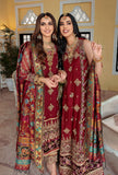 Saadia Asad Maroon D1 Carmine Noor Kaani 2022