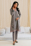 Cross Stitch Charcoal Dust - 2pc Linen Printed Khaddar & Linen Collection