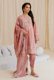 Cross Stitch Ash Rose - 3pc Khaddar Printed Khaddar & Linen Collection
