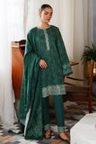 Cross Stitch Pine Forest - 3pc Khaddar Printed Khaddar & Linen Collection