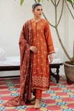 Cross Stitch Tan Hues - 3pc Khaddar Embroidered Khaddar & Linen Collection