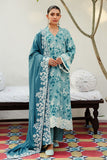 Cross Stitch Teal Waters - 3pc Linen Embroidered Khaddar & Linen Collection