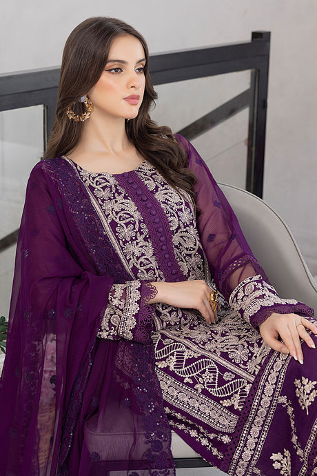 fitted lace wedding dress Azure PansyPetals Eid Ensembles Hania Amir Embroidered3pcs Festive Col –  Sara Clothes