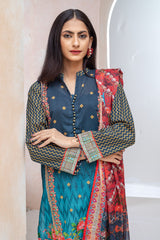 Bonanza Satrangi D Blue Lawn Suit Rsk222p01 Eid Pret 2022