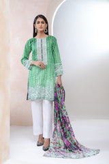 Bonanza Satrangi Green Lawn Suit Rsk222p25 Eid Pret 2022