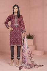 Bonanza Satrangi Maroon Lawn Suit Rsk222p29 Eid Pret 2022