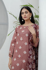 Bonanza Satrangi Brown Lawn Suit Rsk223p23 Eid Pret 2022