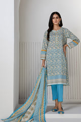 Bonanza Satrangi L Blue Lawn Suit Rsk223p29 Eid Pret 2022