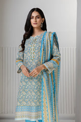 Bonanza Satrangi L Blue Lawn Suit Rsk223p29 Eid Pret 2022