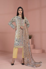 Bonanza Satrangi Beige Lawn Suit Rsk223p35 Eid Pret 2022