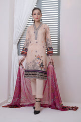 Bonanza Satrangi Peach Lawn Suit Rsk223p40 Eid Pret 2022