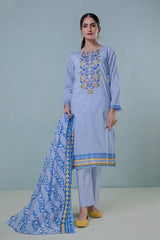 Bonanza Satrangi Sky Blue Lawn Suit Rsk223p69 Eid Pret 2022