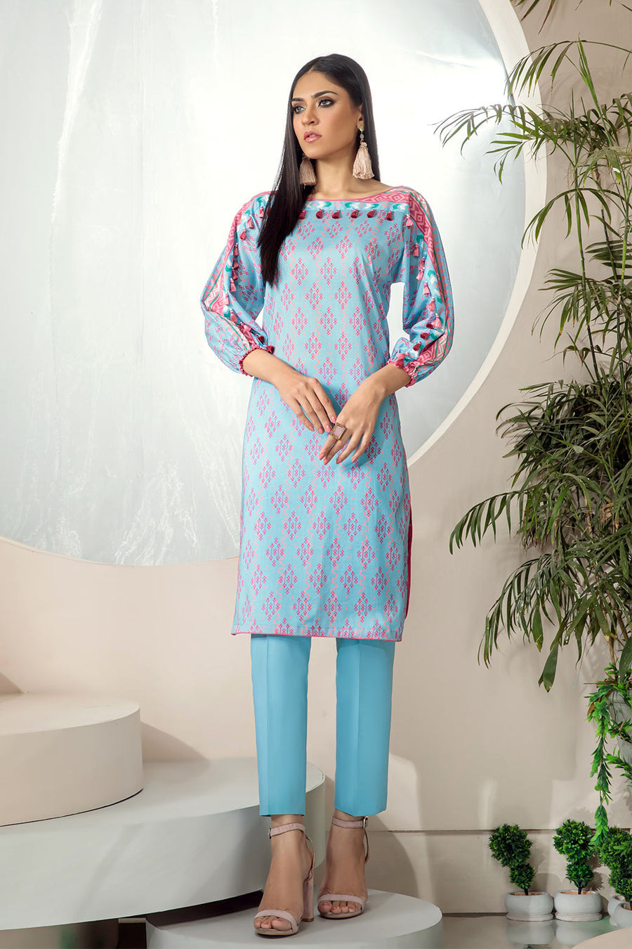 Bonanza Satrangi Rso222p04 Blue Eid Prints 2022