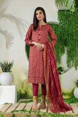 Bonanza Satrangi Red Lawn Suit Rso223p07 Summer Collection 2022