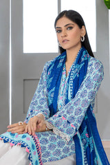 Bonanza Satrangi Rso223p36 Blue Eid Prints 2022