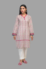 D-gray-lawn-kurti Bonanza Satrangi Summer Volume 2 2021