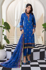 Bonanza Satrangi Rst222p04 Blue Eid Prints 2022