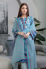 Bonanza Satrangi Rst223p03b Blue Eid Prints 2022