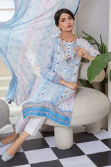 Bonanza Satrangi Rst223p07 Sky Blue Eid Prints 2022