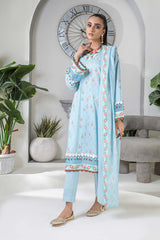 Bonanza Satrangi Rst223p09 Sky Blue Eid Prints 2022