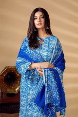 Bonanza Satrangi Blue Khaddar Suit (RWO223P01B) Winter Collection 2022