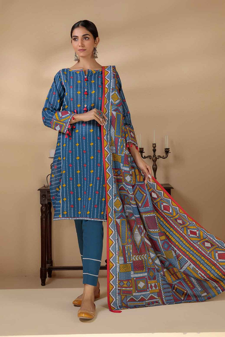 Bonanza Satrangi Blue Khaddar (RWO223P08A) Winter Collection 2022