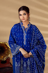 Bonanza Satrangi Blue Khaddar Suit (RWO223P10B) Winter Collection 2022