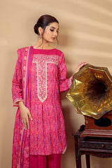 Bonanza Satrangi Pink Khaddar Suit (RWO223P22) Winter Collection 2022