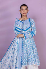 Bonanza Satrangi Blue Khaddar Suit (RWO223P27) Winter Collection 2022