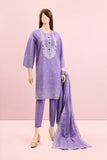 Saya Orchid Purple Stitched Chikankari 3 PCS