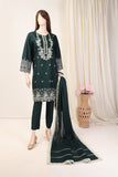 Saya Deep Green Printed Stitched 3 Piece