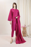 Saya Magenta Stitched Chikankari 3 PCS