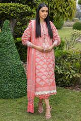 Alkaram Studio SS-03-23-2-Coral-pink Summer Lawn Vol 2