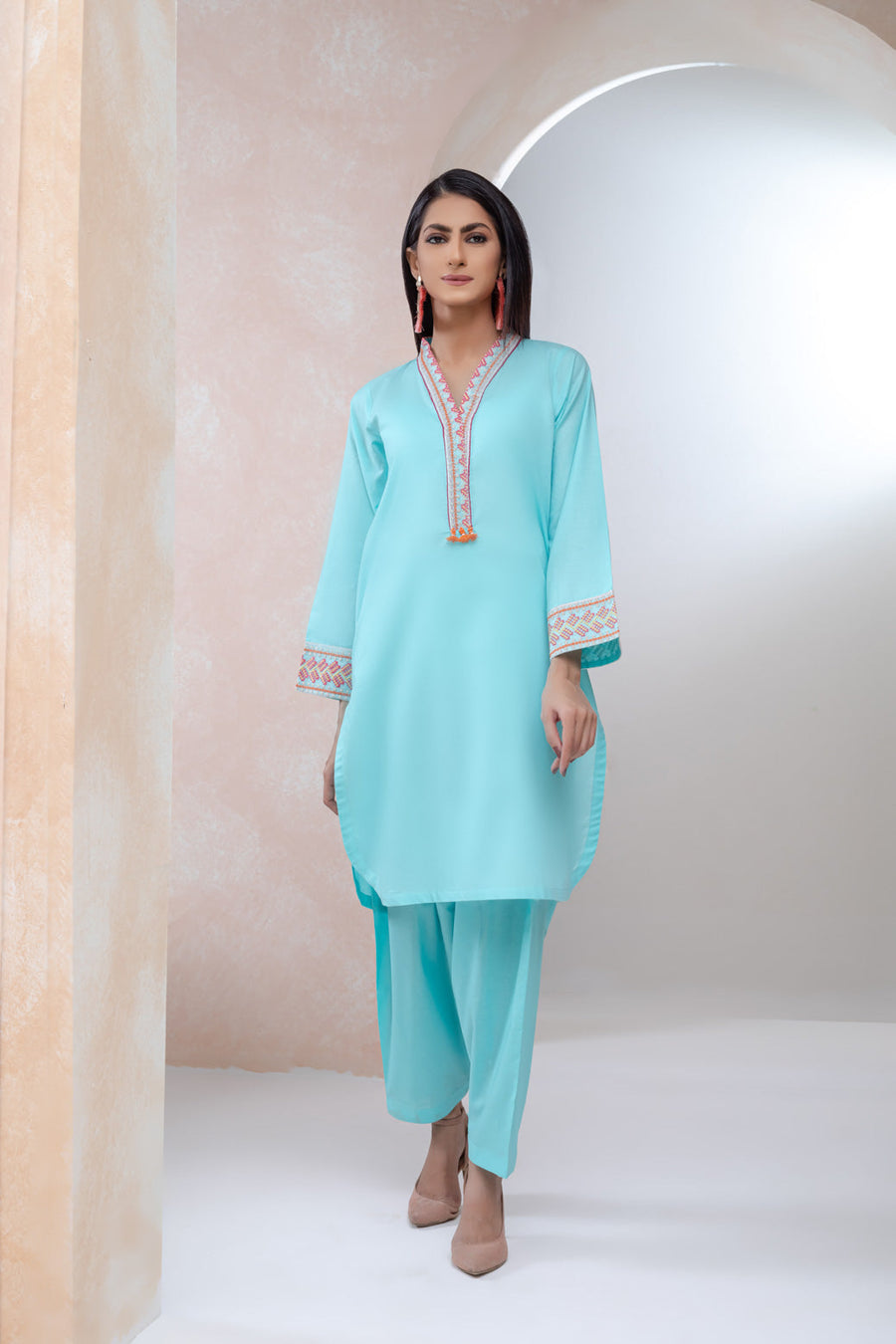 Bonanza Satrangi Blue Lawn Suit Ssk222p01 Eid Pret 2022