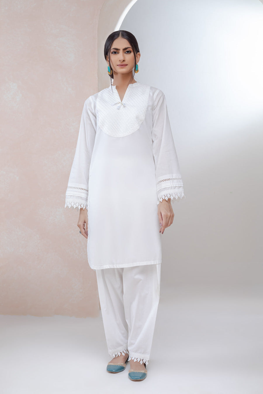 White lawn outlet dress design