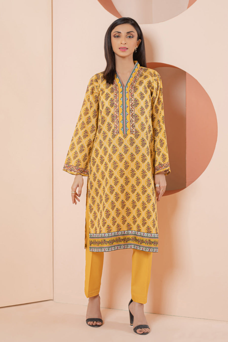 Bonanza Satrangi Yellow Lawn Suit Ssk222p17 Eid Pret 2022