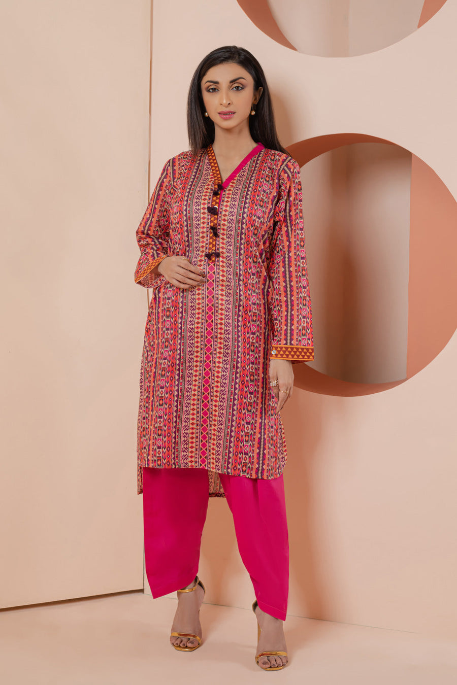 Bonanza Satrangi Pink Lawn Suit Ssk222p22 Eid Pret 2022