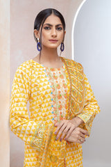 Bonanza Satrangi Yellow Lawn Suit Ssk223p07 Eid Pret 2022