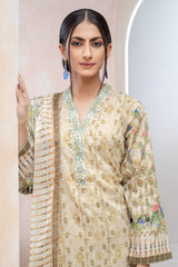 Bonanza Satrangi Beige Lawn Suit Ssk223p11 Eid Pret 2022