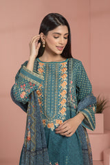 Bonanza Satrangi Green Lawn Suit Ssk223p23 Eid Pret 2022