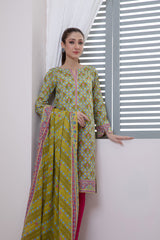 Bonanza Satrangi Green Lawn Suit Ssk223p25 Eid Pret 2022