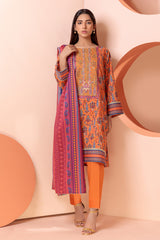 Bonanza Satrangi Orange Lawn Suit Ssk223p35 Eid Pret 2022