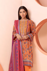 Bonanza Satrangi Orange Lawn Suit Ssk223p35 Eid Pret 2022