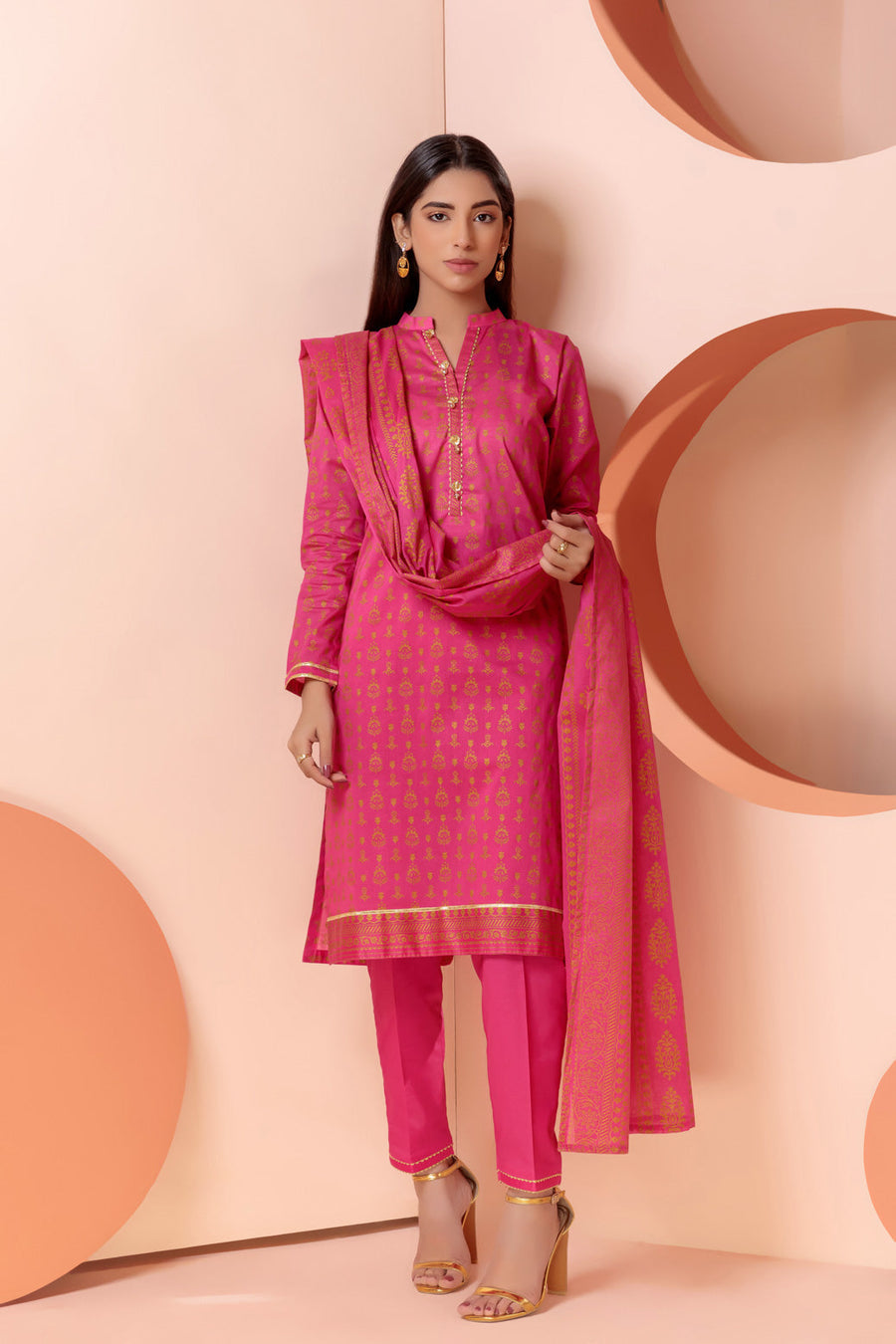 Bonanza Satrangi Pink Lawn Suit Ssk223p39 Eid Pret 2022