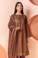 Bonanza Satrangi Plum Lawn Suit Ssk223p40 Eid Pret 2022