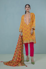 Bonanza Satrangi Yellow Lawn Suit Ssk223p54 Eid Pret 2022