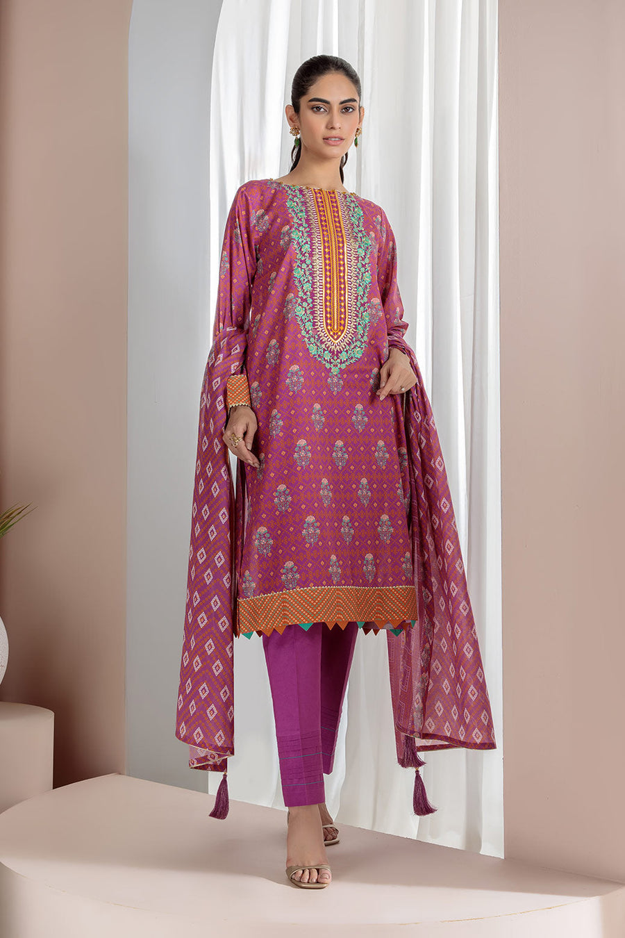 Bonanza Satrangi Sso222p09 Purple Eid Prints 2022