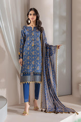 Bonanza Satrangi D Blue Lawn Suit Sso223p08 Summer Collection 2022