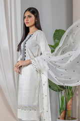 Bonanza Satrangi White Cambric Suit Sso223p11 Summer Collection 2022