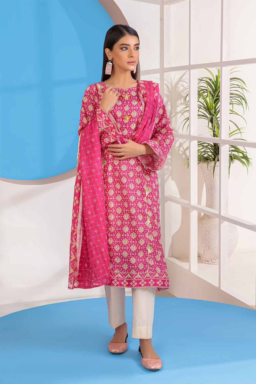 Bonanza Satrangi Ssr222p08 Pink Eid Prints 2022